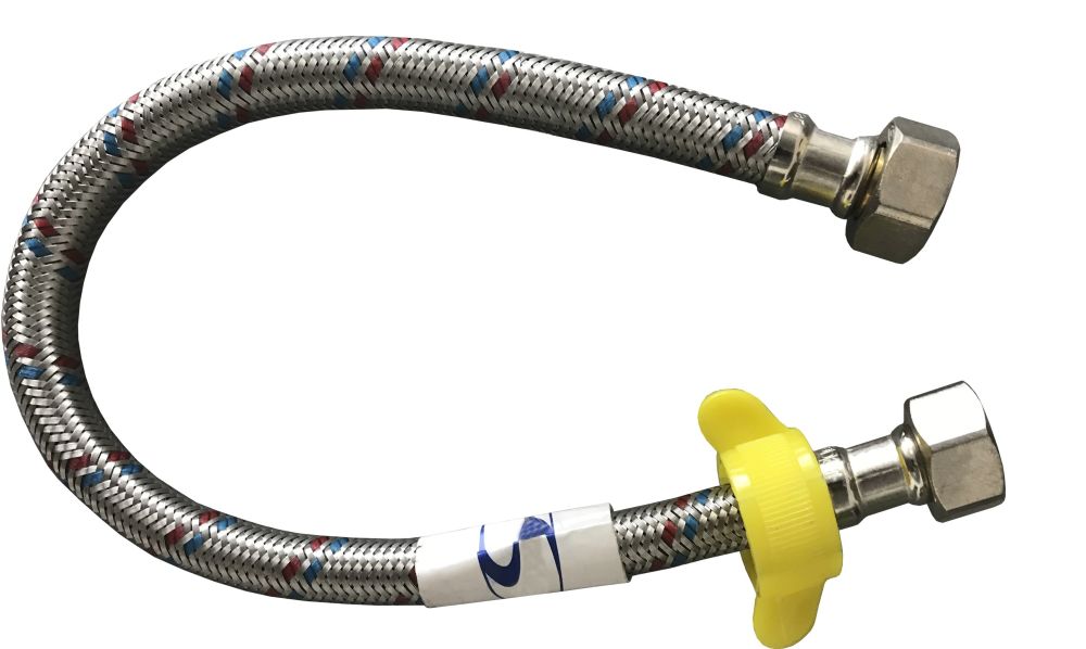 Шланг резиновый Solomon HS30 нержавейка 3/8"х1/2"вв 0,2 м Шланг резиновый Solomon HS30 нержавейка 3/8"х1/2"вв 0,2 м