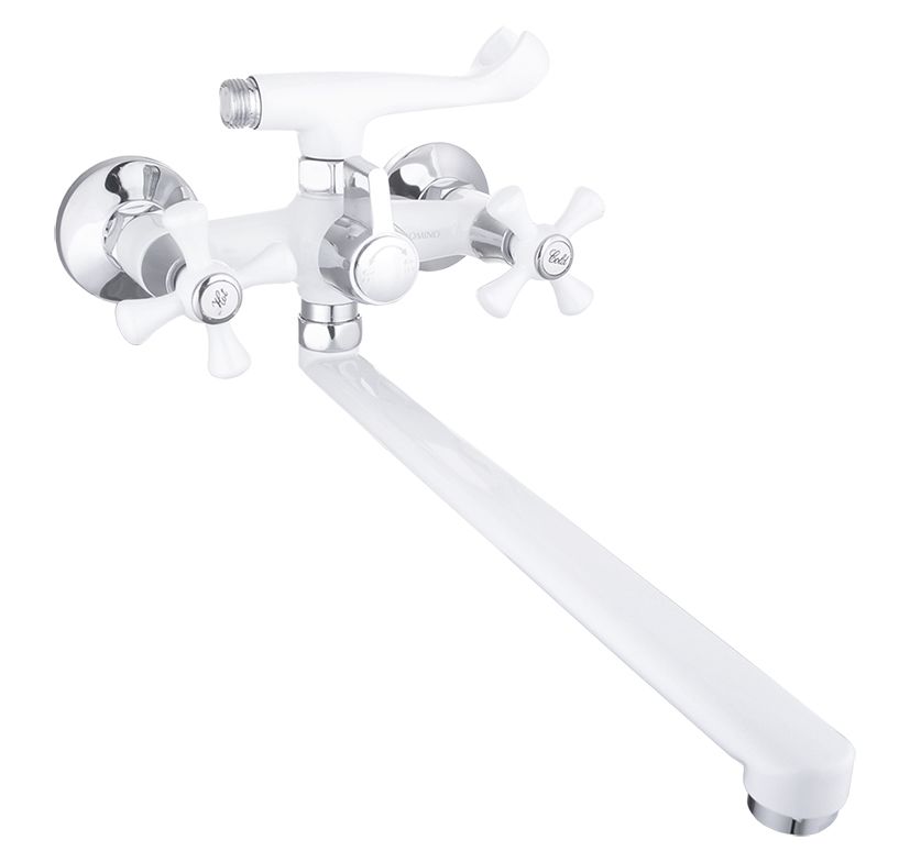 Смеситель для ванны DOMINO DBF-227-35F-CRUIZE-WHITE, L-350, EURO Смеситель для ванны DOMINO DBF-227-35F-CRUIZE-WHITE, L-350, EURO