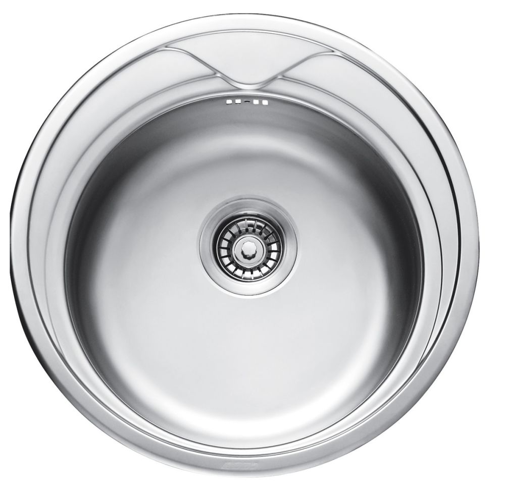 7109 Мойка CRISTAL круглая врезная 510x180 SATIN 7109 Мойка CRISTAL круглая врезная 510x180 SATIN