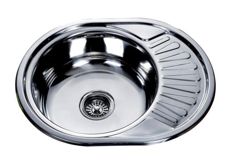 MR 5745 Мойка круглая с полкой (мини кепка) 570х450х180 Polish MR 5745 Мойка круглая с полкой (мини кепка) 570х450х180 Polish