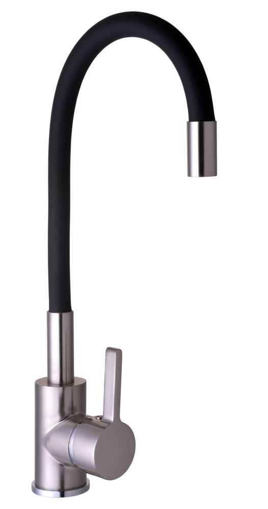 Смеситель кухонный DOMINO DLR2-203 LR-StSTEEL-BLACK Смеситель кухонный DOMINO DLR2-203 LR-StSTEEL-BLACK
