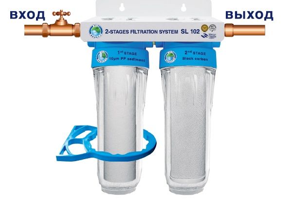 Система 2-х ступенчатой очистки Bio+ systems SL102 1/2" Система 2-х ступенчатой очистки Bio+ systems SL102 1/2"