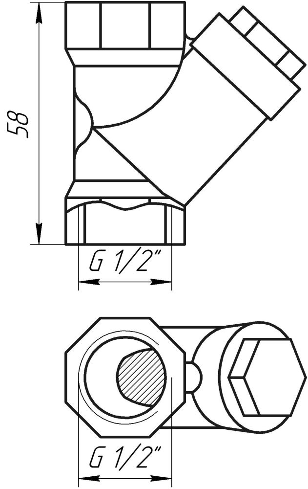 Фильтр грубой очистки ARCO 01830 угловой 1/2" Фильтр грубой очистки ARCO 01830 угловой 1/2"