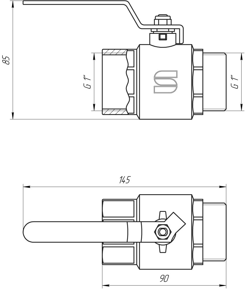 Кран шаровый 1" НВ КР SL1505 SELBA GERMANY Кран шаровый 1" НВ КР SL1505 SELBA GERMANY