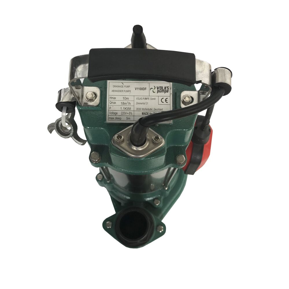 Фекальный насос Volks V1100 DF 1.1 кВт с режущим механизмом Фекальный насос Volks V1100 DF 1.1 кВт с режущим механизмом
