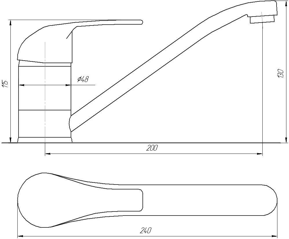 Cмеситель кухонный BRAVO COMFORT 40-BF-103 Cмеситель кухонный BRAVO COMFORT 40-BF-103