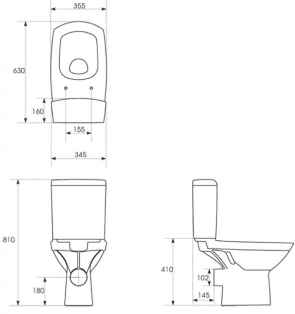 Компакт Cersanit CARINA 011 3/6 с крышкой дюропласт Компакт Cersanit CARINA 011 3/6 с крышкой дюропласт