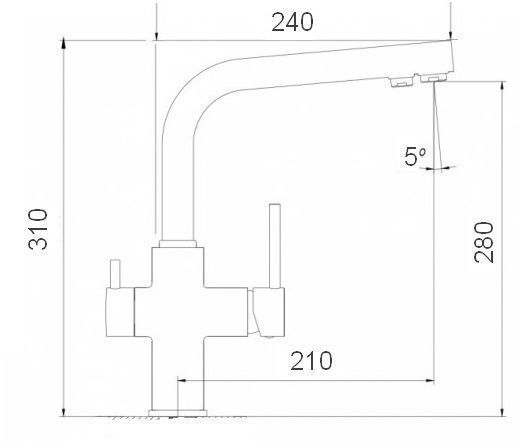 Смеситель кухонный Globus Lux LAZER GLLR-0444 ONIX ЧЕРНЫЙ комбинированный Смеситель кухонный Globus Lux LAZER GLLR-0444 ONIX ЧЕРНЫЙ комбинированный