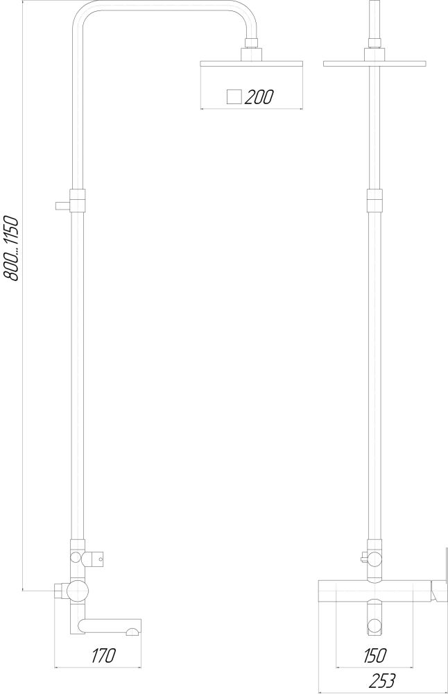 Душевая система GLOBUS LUX SHG-0022-M Душевая система GLOBUS LUX SHG-0022-M