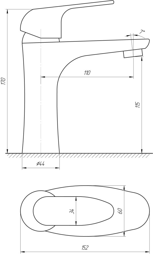Смеситель для раковины GLOBUS LUX Lazer DS-002-401 Смеситель для раковины GLOBUS LUX Lazer DS-002-401