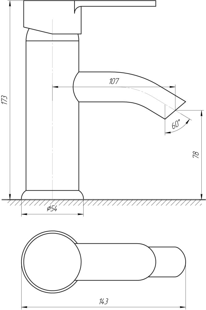 Смеситель для раковины GLOBUS LUX Lazer GLLR-0101 Смеситель для раковины GLOBUS LUX Lazer GLLR-0101