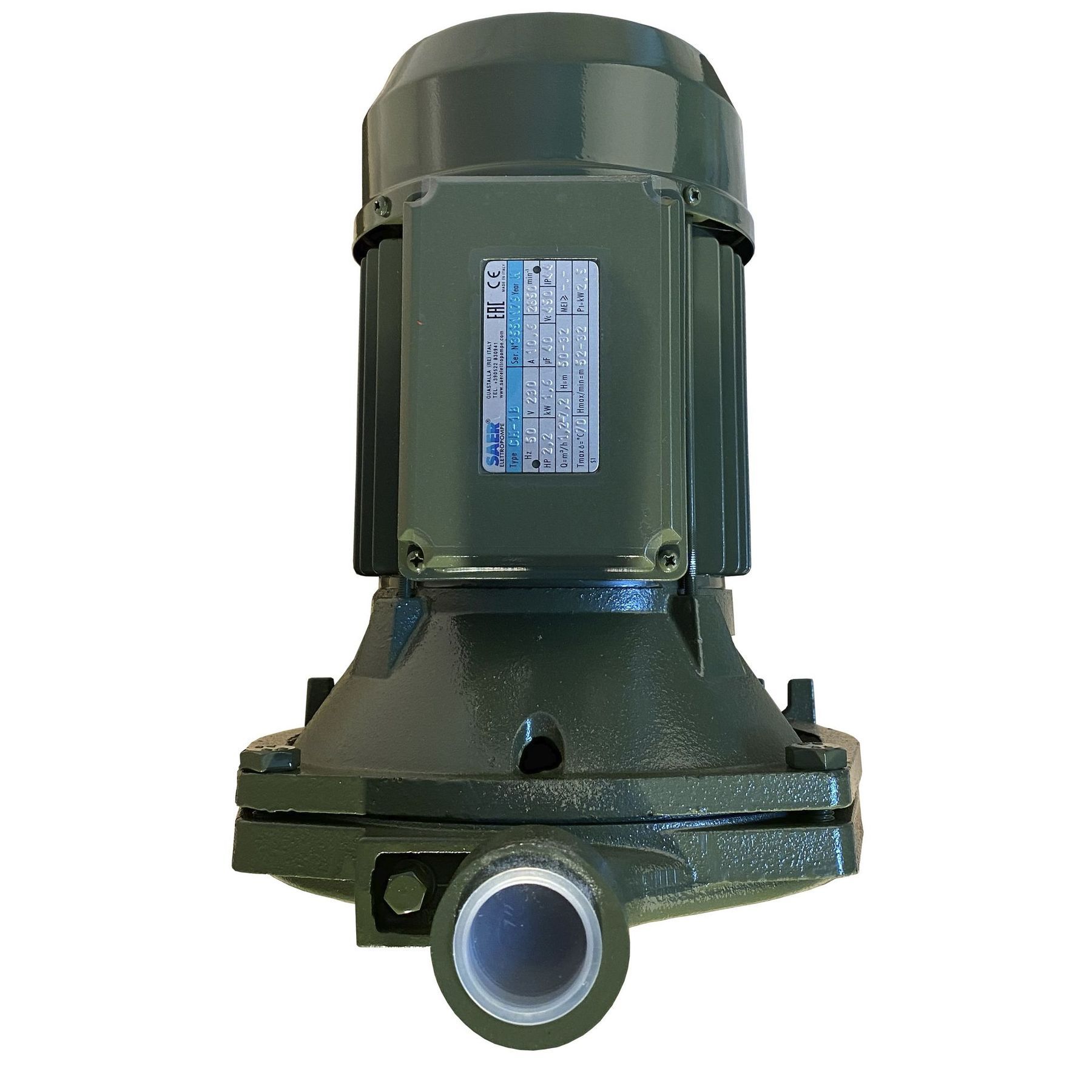 Насос вiдцентровий CM 1B PL 1,5 кВт SAER (7.2 м3/год, 52 м) однофазний Насос вiдцентровий CM 1B PL 1,5 кВт SAER (7.2 м3/год, 52 м) однофазний