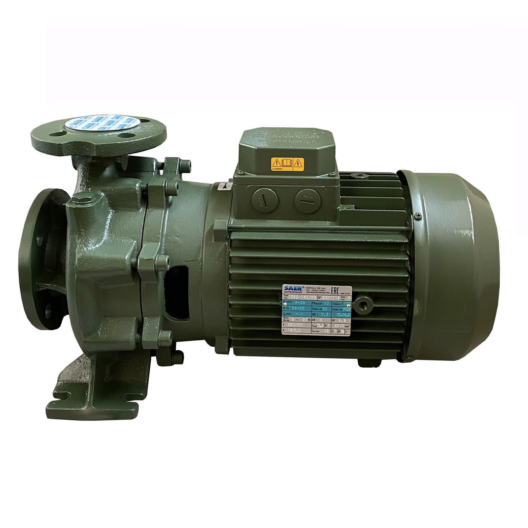 Насос моноблочний IR 32-160NB 4,0 кВт SAER (35 м3/год, 36 м) Насос моноблочний IR 32-160NB 4,0 кВт SAER (35 м3/год, 36 м)