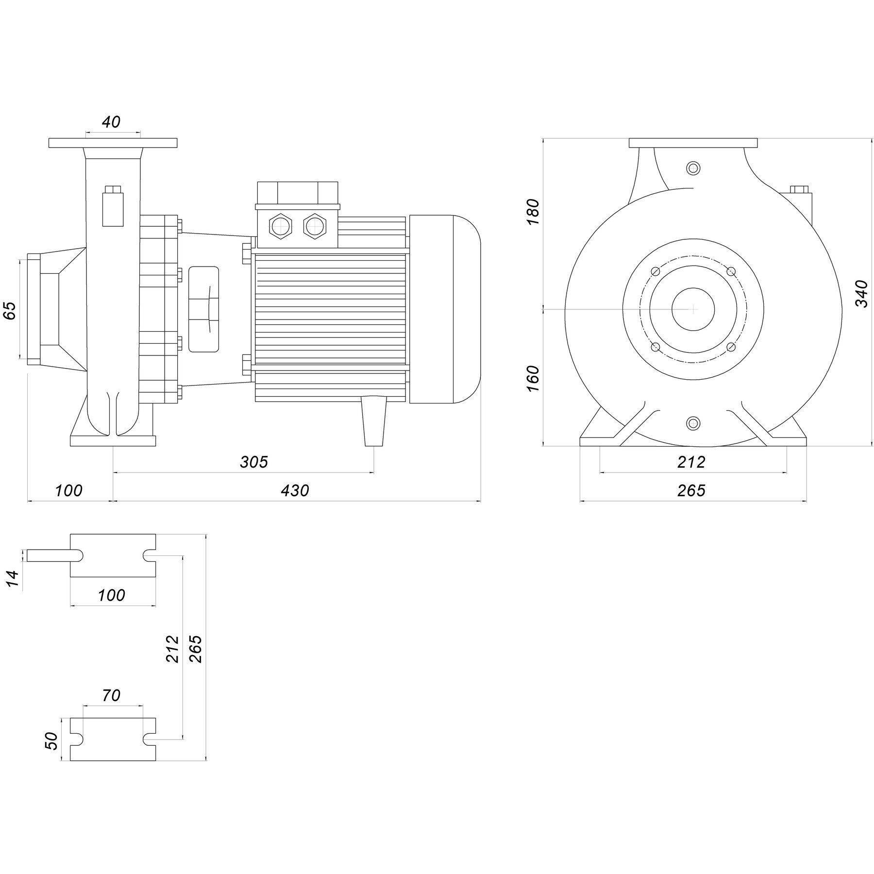 Насос моноблочний IR 40-200B 5,5 кВт SAER (48.8 м3/год, 40 м) Насос моноблочний IR 40-200B 5,5 кВт SAER (48.8 м3/год, 40 м)