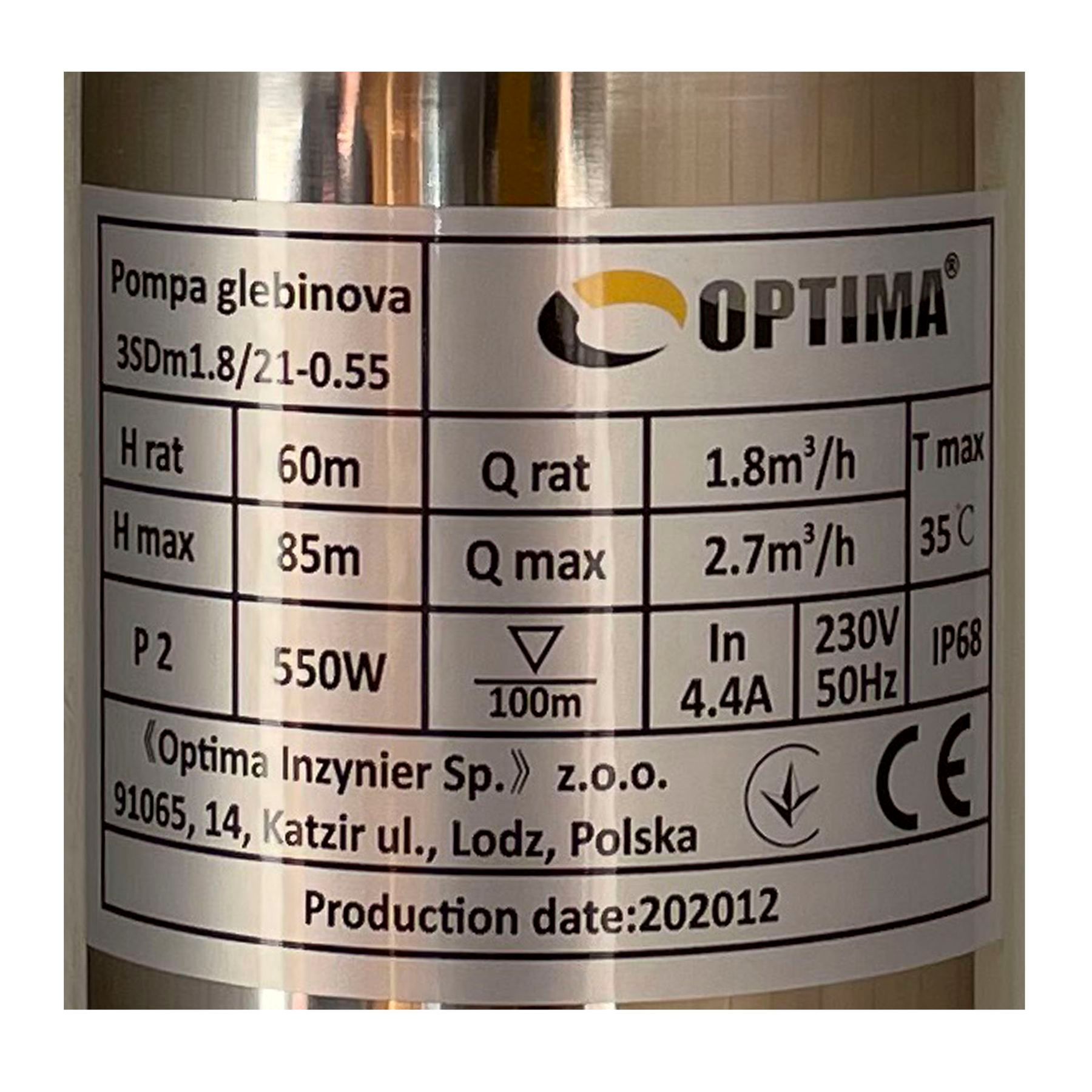 Насос свердловинний з підв, стійк, до піску 3″ OPTIMA 3SDm1,8/21 0,55 кВт 85м +пульт+кабель 1,5мNEW Насос свердловинний з підв, стійк, до піску 3″ OPTIMA 3SDm1,8/21 0,55 кВт 85м +пульт+кабель 1,5мNEW