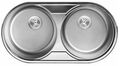 CRISTAL 7106 Мойка круглая 2-ная врезная 840x440х180 Decor