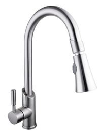 Смеситель кухонный Globus Lux LAZER GLLR-1031 с вытяжной лейкой