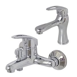 Смеситель для ванны + для умывальника  CRISTAL GLF-401-102 Комплект FITNES 2 в 1