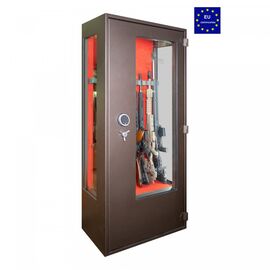 Сейф збройовий Griffon GD.840.E.T GLASS CASE BROWN з ударотривким склом