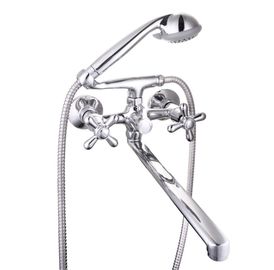 Смеситель для ванны Globus Lux GB-DOMINOX-0316-Euro, L-350, душевой комплект