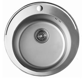 7103 Мойка CRISTAL круглая врезная 480x180 Decor