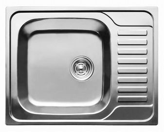 7201 Мойка CRISTAL прямоугольная с полкой, врезная 580x485x180 Decor