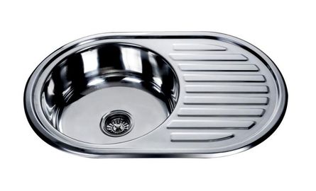 MR 7750 Мойка круглая с полкой ( кепка) 770х500х180 Decor