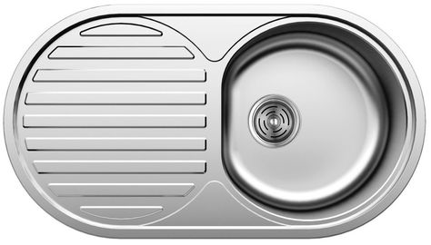 7114 Мойка CRISTAL круглая c полкой (кепка) 790х440х180 DECOR