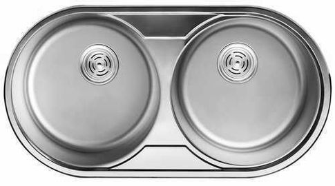 CRISTAL 7106 Мойка круглая 2-ная врезная 840x440х180 Decor