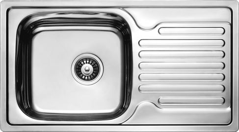 7204 Мойка CRISTAL прямоугольная с полкой, врезная 780x430x180 Decor