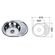 MR 5745 Мойка круглая с полкой (мини кепка) 570х450х180 Decor